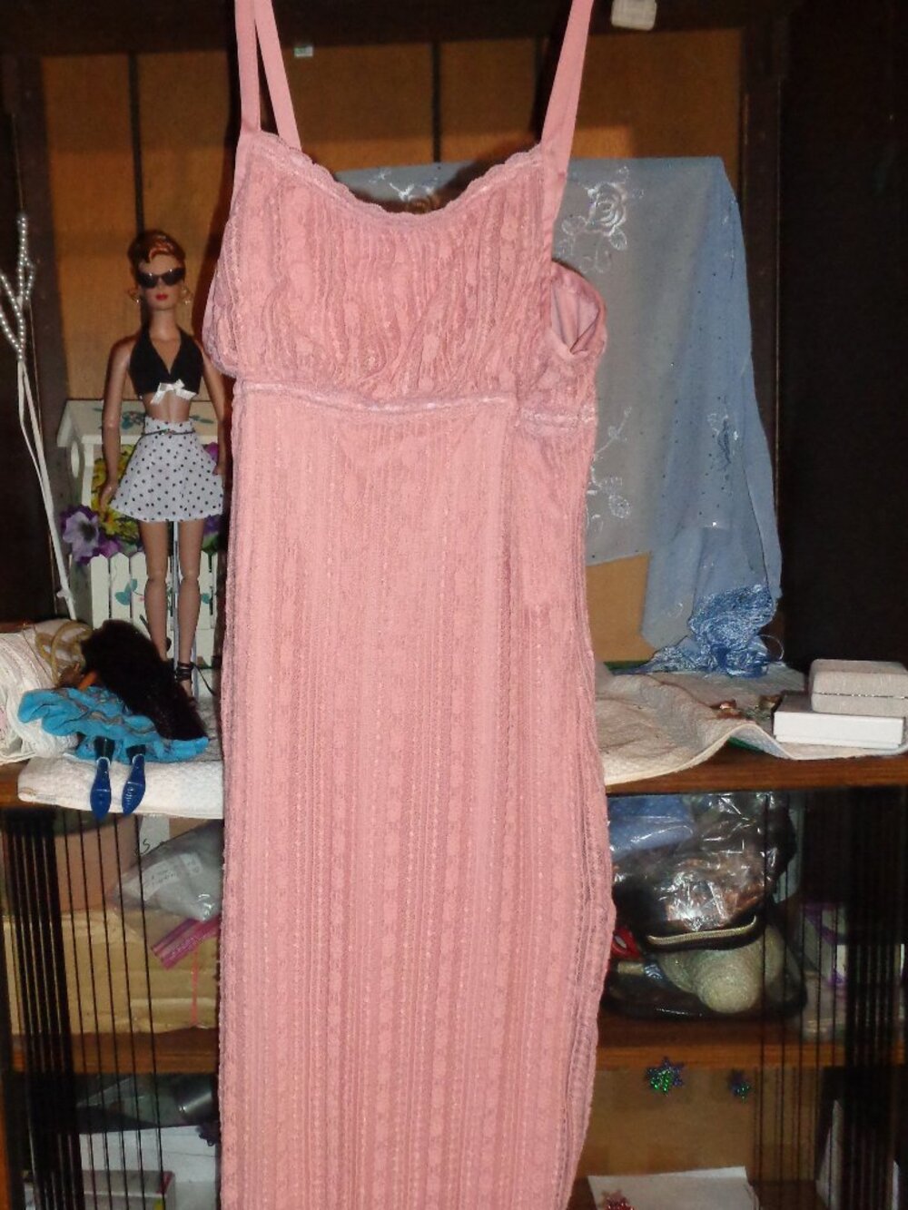 EXCELLENT NO BOUNDARIES GORGEOUS PINK FULL LENGTH SUMMER DRESS-SZ SMALL-